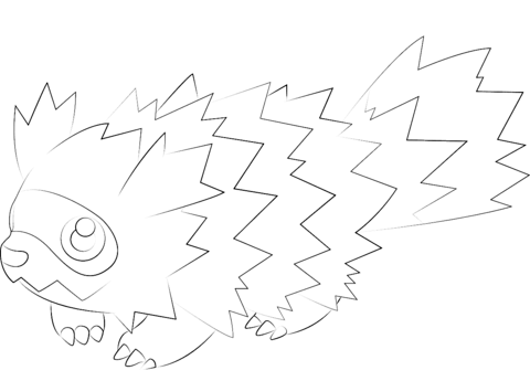 Zigzagoon Pokemon Coloring Page